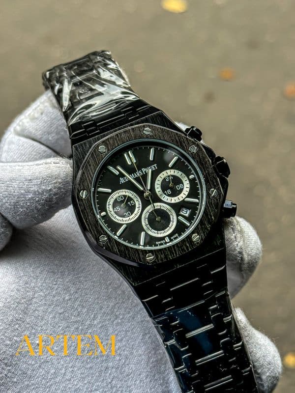 Audemars Piguet Royal Oak Chronograph Black Dial-Black Stainless Steel AA