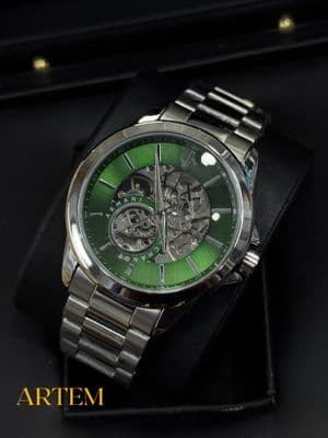 Armani Exchange Green Dial Automatic Skeleton AA_img_0