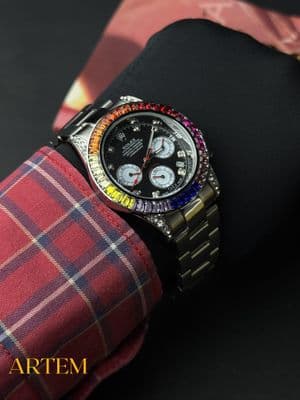 Rolex Cosmograph Daytona Rainbow Silver AA_img_1