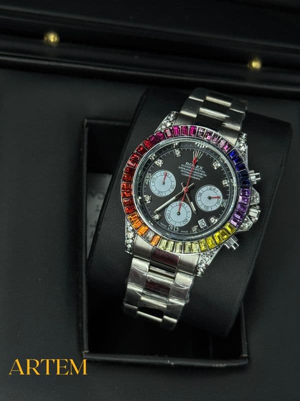 Rolex Cosmograph Daytona Rainbow Silver AA