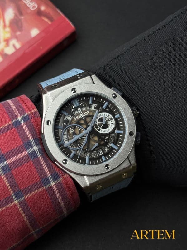 Hublot Classic Fusion Aerofusion Chronograph Titanium Sky Blue AA