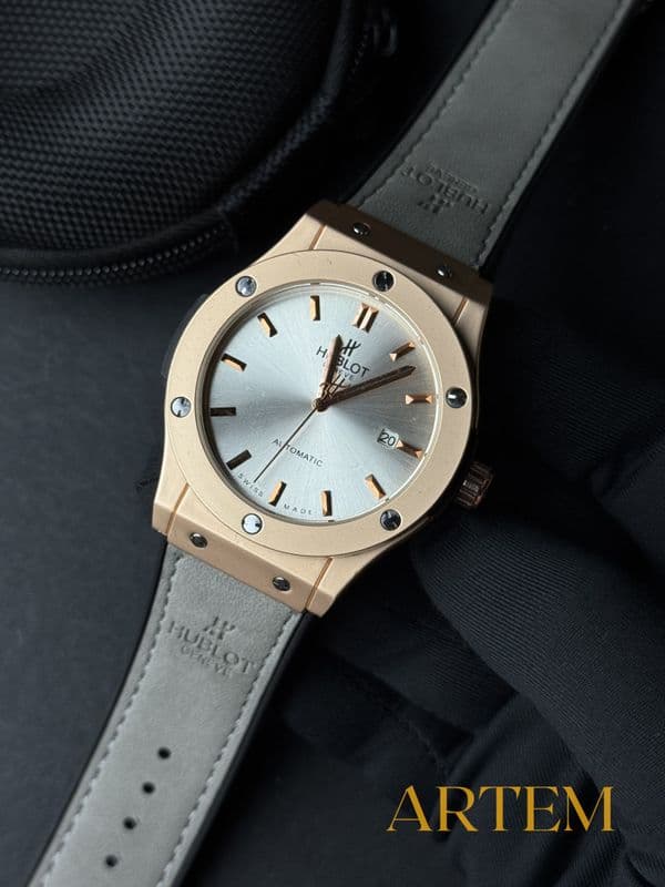 Hublot Classic Fusion Automatic Rose Gold Case-Ash AA