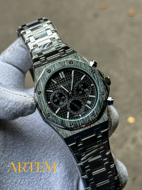 Audemars Piguet Royal Oak Chronograph Black Dial-Silver Stainless Steel AA